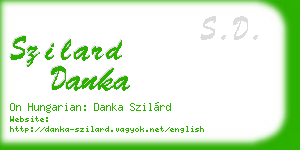 szilard danka business card